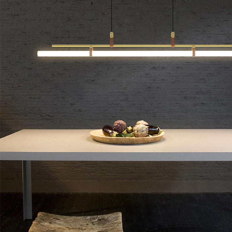 Modern Style Linear Shape Island Light Metal 1 Light Pendant Light