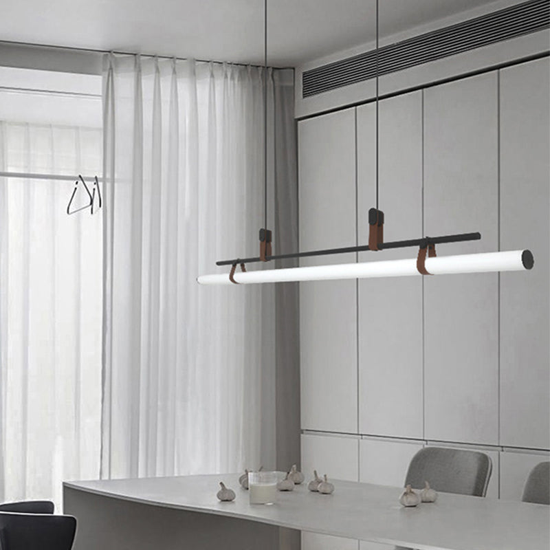 Modern Style Linear Shape Island Light Metal 1 Light Pendant Light