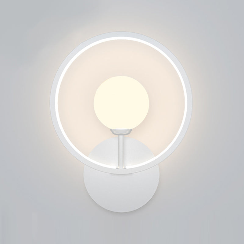 Ball Shade Metal Wall Sconce Modern Style Single Light Wall Mounted Light