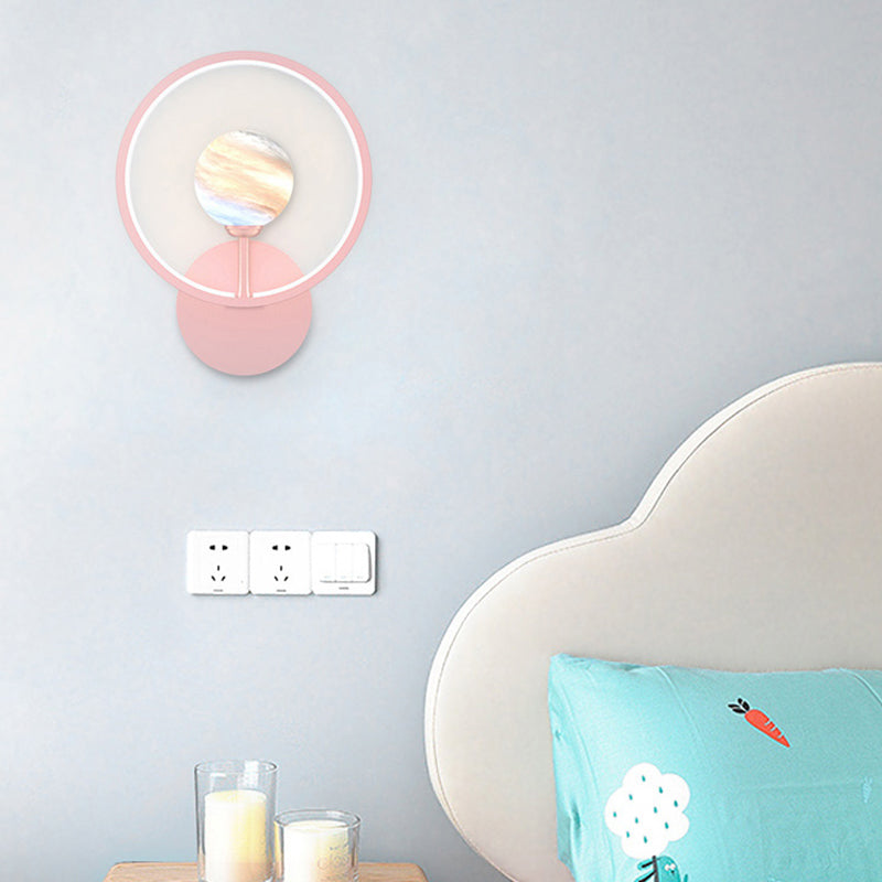 Ball Shade Metal Wall Sconce Modern Style Single Light Wall Mounted Light