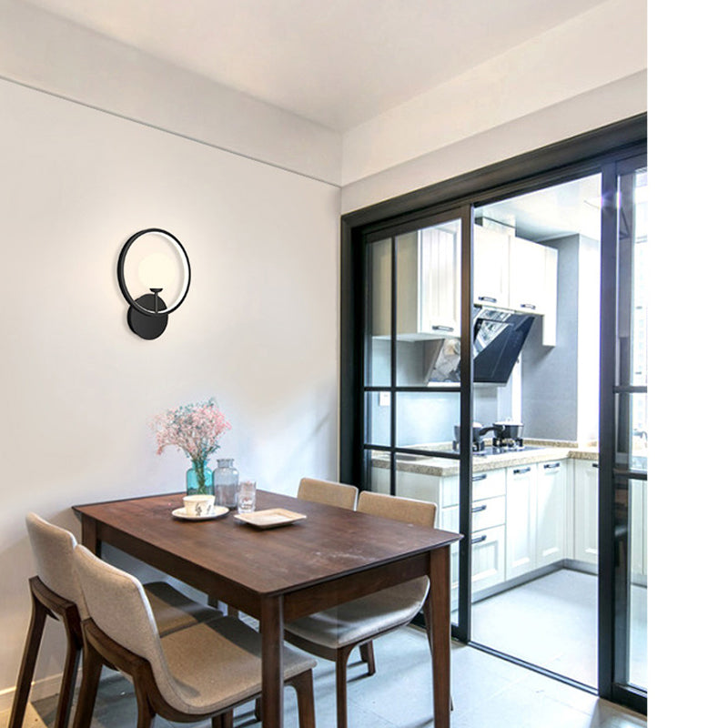 Ball Shade Metal Wall Sconce Modern Style Single Light Wall Mounted Light