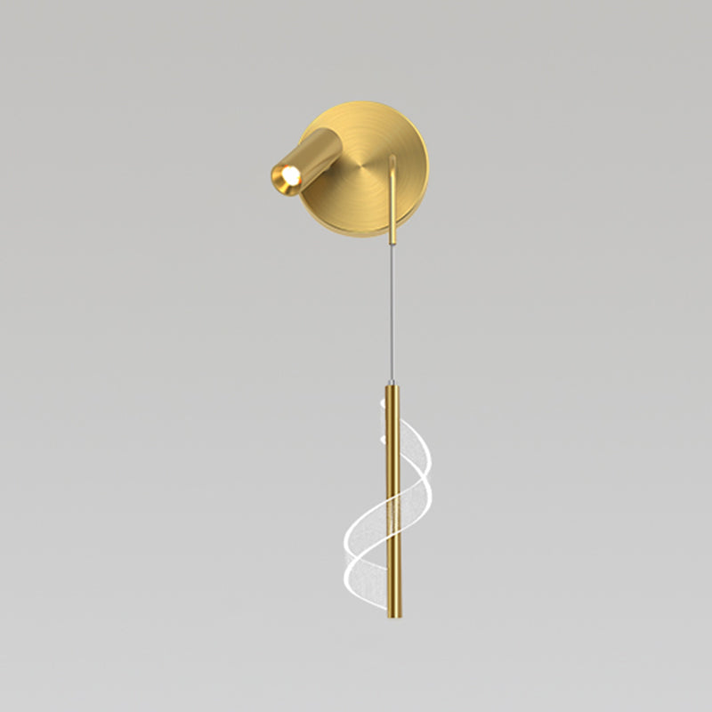 Metal Unique Shape Wall Light Modern Style Multi-Lights Wall Mount Light Fixture in Gold