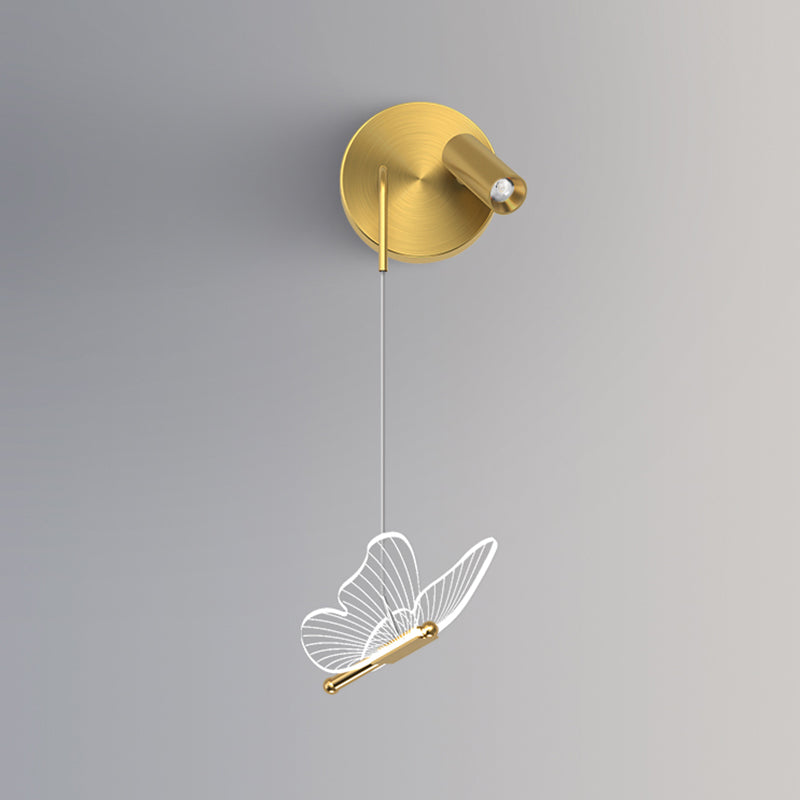 Metal Unique Shape Wall Light Modern Style Multi-Lights Wall Mount Light Fixture in Gold