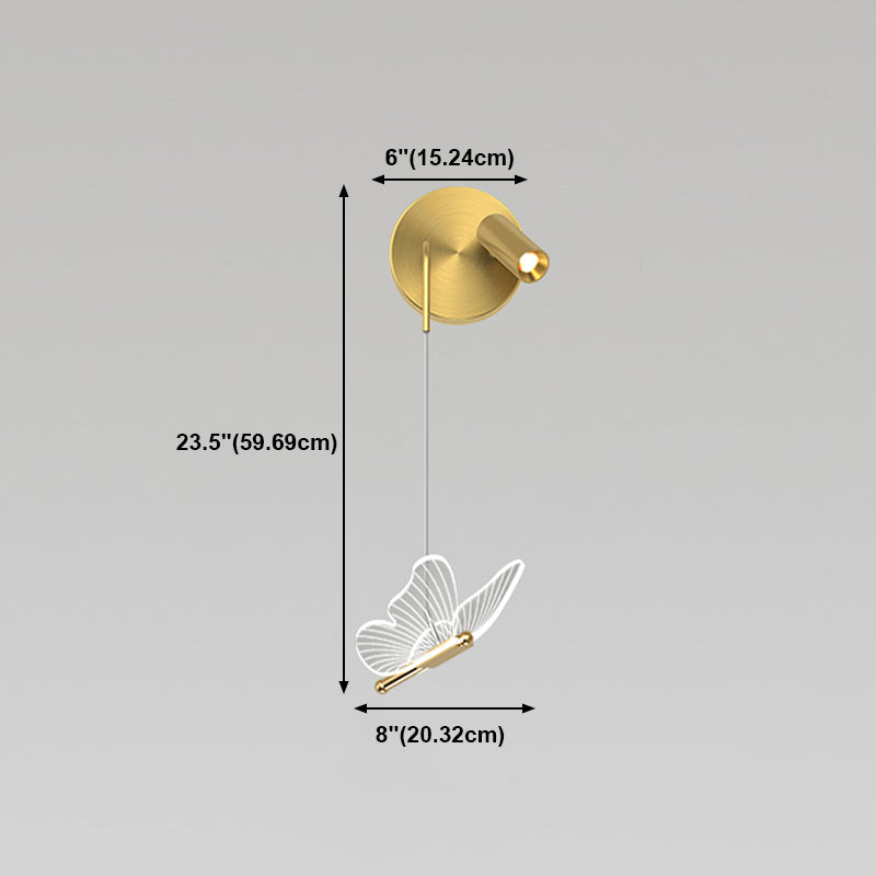 Metal Unique Shape Wall Light Modern Style Multi-Lights Wall Mount Light Fixture in Gold