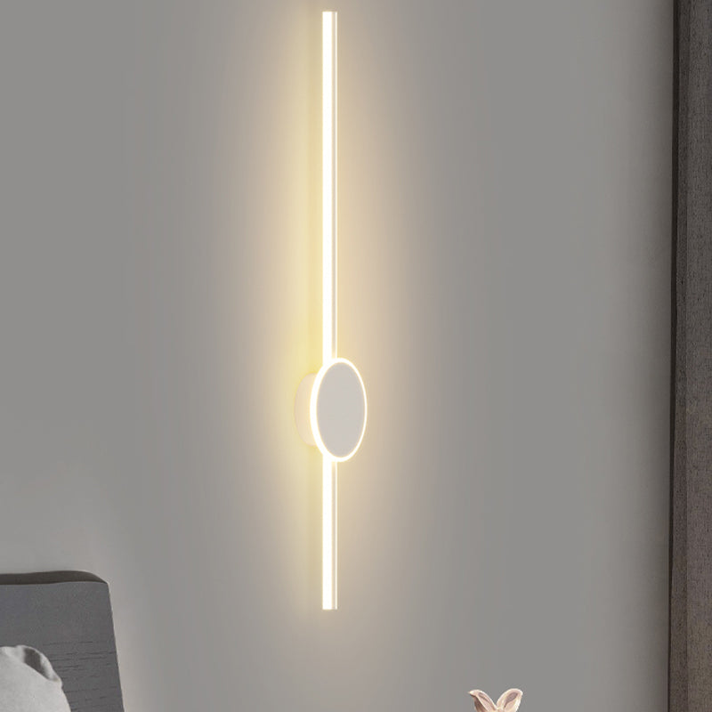 Metal Geometric Shape Wall Light Modern Style 1-Light Wall Mounted Light Fixture in White