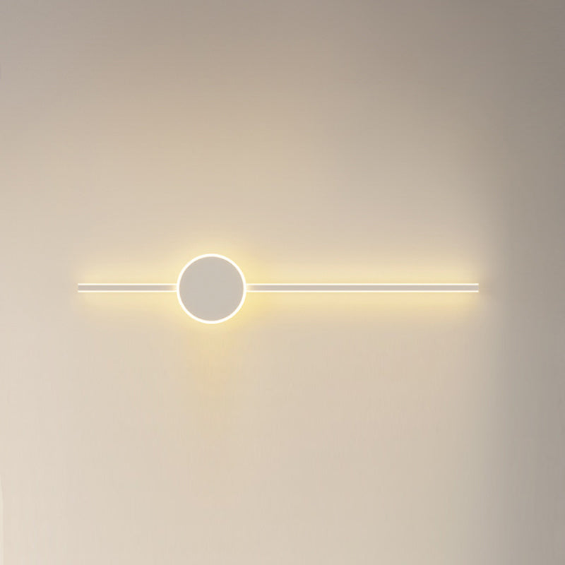 Metal Geometric Shape Wall Light Modern Style 1-Light Wall Mounted Light Fixture in White