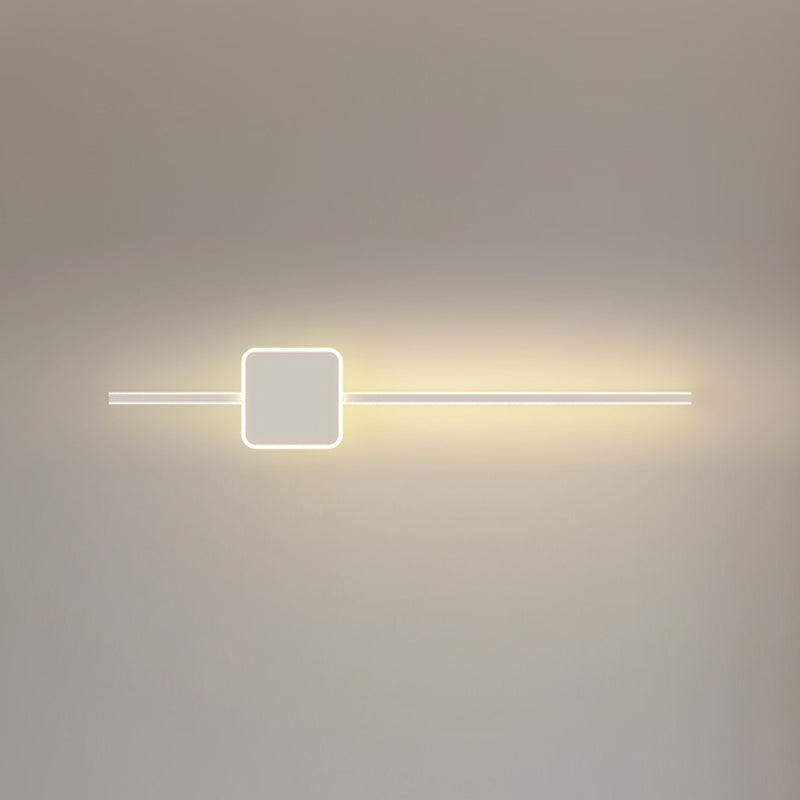 Metal Geometric Shape Wall Light Modern Style 1-Light Wall Mounted Light Fixture in White