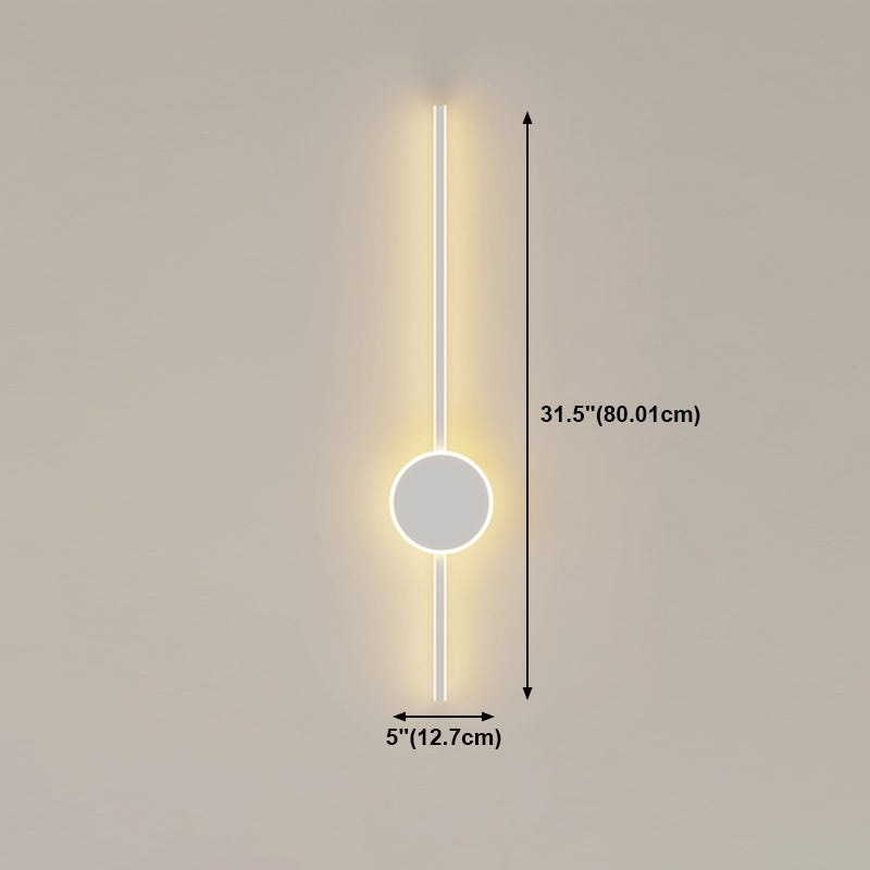 Metal Geometric Shape Wall Light Modern Style 1-Light Wall Mounted Light Fixture in White