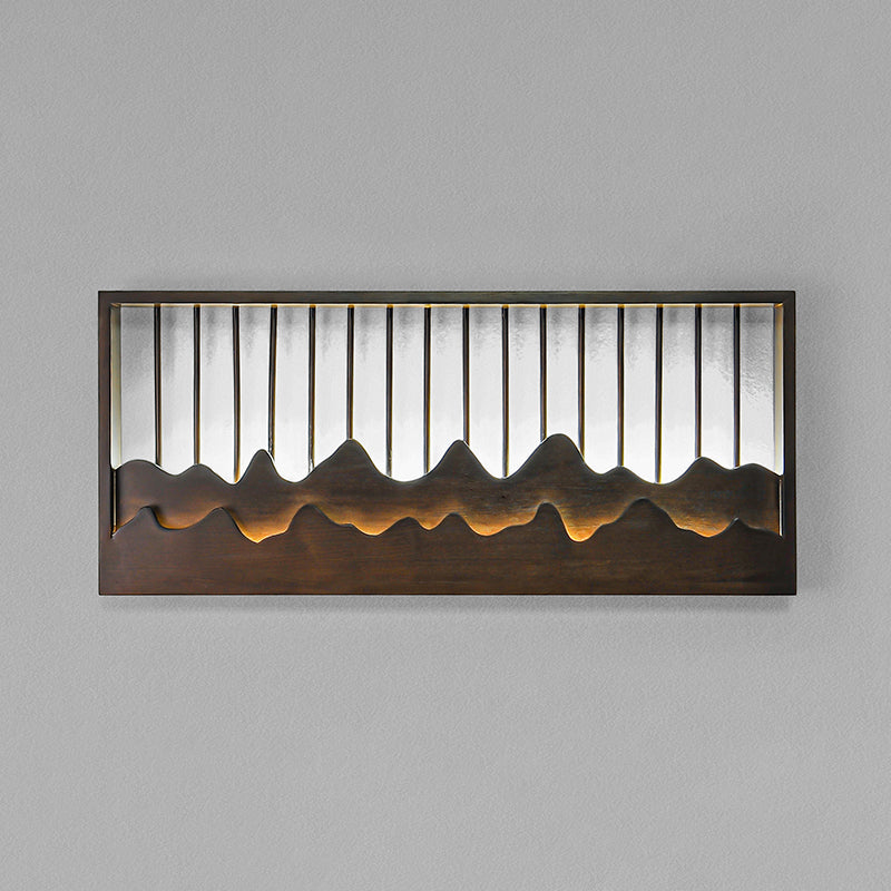 Modern Style Wooden Wall Sconce Simple LED Wall Mount Lamp for Living Room