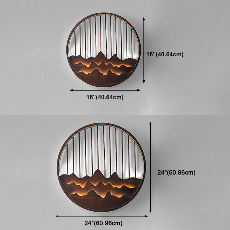 Modern Style Wooden Wall Sconce Simple LED Wall Mount Lamp for Living Room