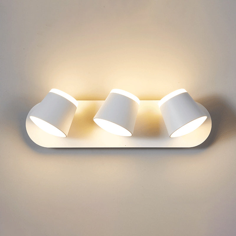 Nordic Style Aluminum Wall Light Geometry Cylinder Rotatable Wall Lamp for Bedroom