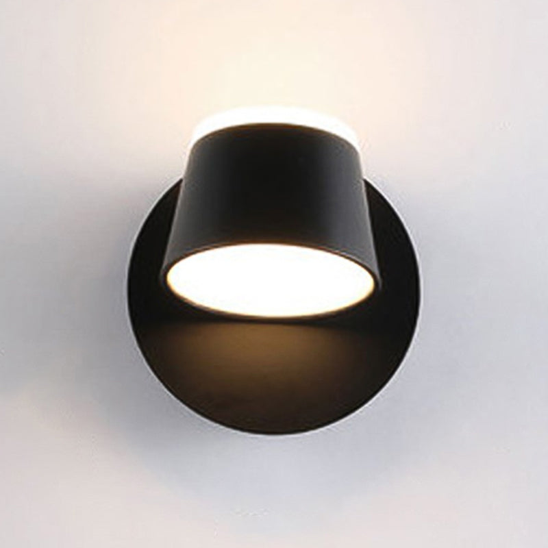 Nordic Style Aluminum Wall Light Geometry Cylinder Rotatable Wall Lamp for Bedroom