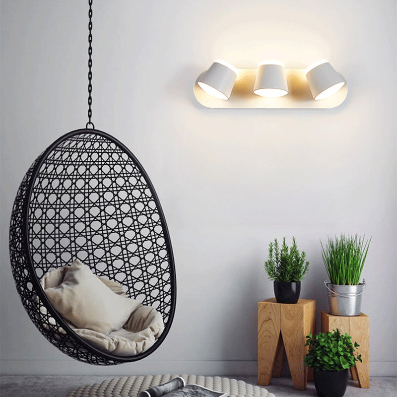 Nordic Style Aluminum Wall Light Geometry Cylinder Rotatable Wall Lamp for Bedroom