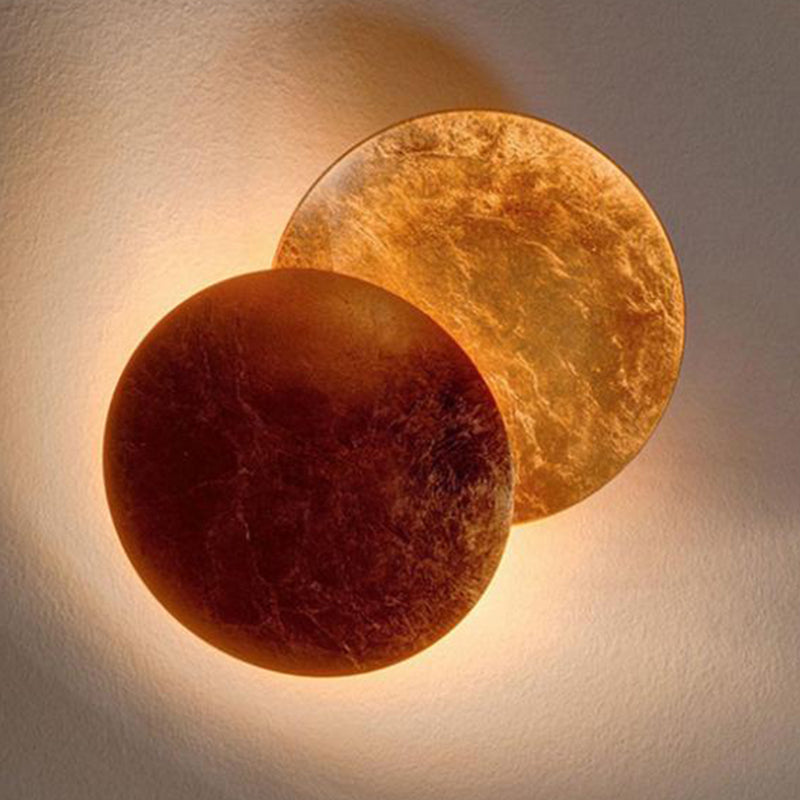 Postmodern Style Metal Wall Light Simple Geometry Circle Rotatable Wall Lamp for Bedroom