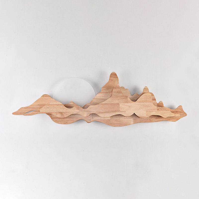 Wooden Wall Sconce Modern Style LED Wall Mount Lamp with Acrylic Shade for Bedroom