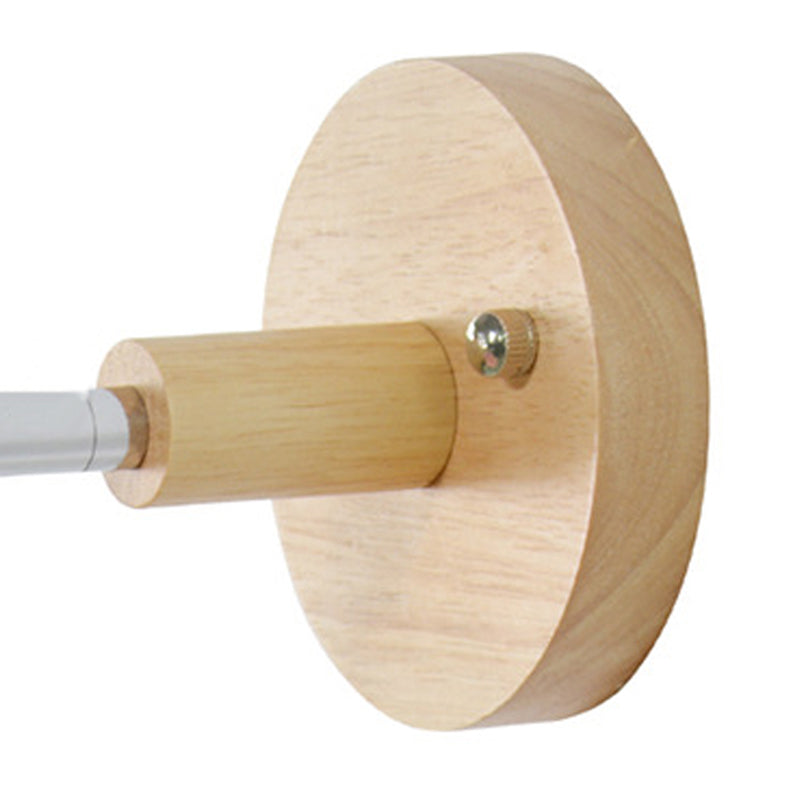 Macaron Style Wall Sconce 1-Light Wall Mount Lamp with Wood for Bedroom