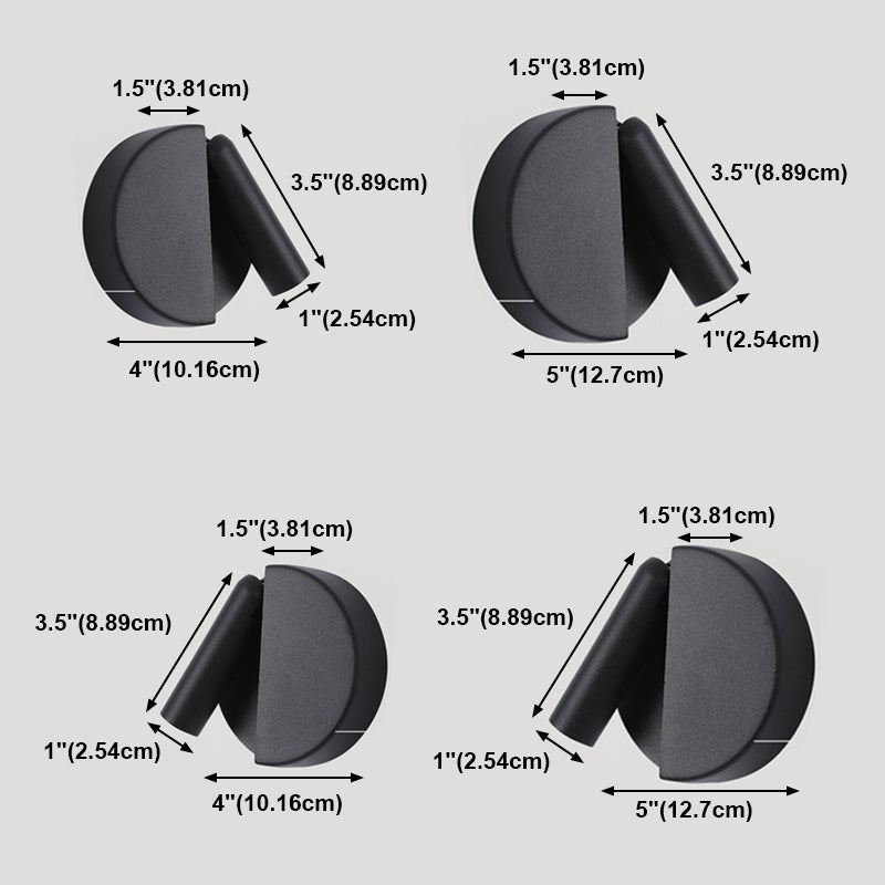 Nordic Style Metal Wall Light Simple Geometry Rotatable Led Wall Lamp for Living Room