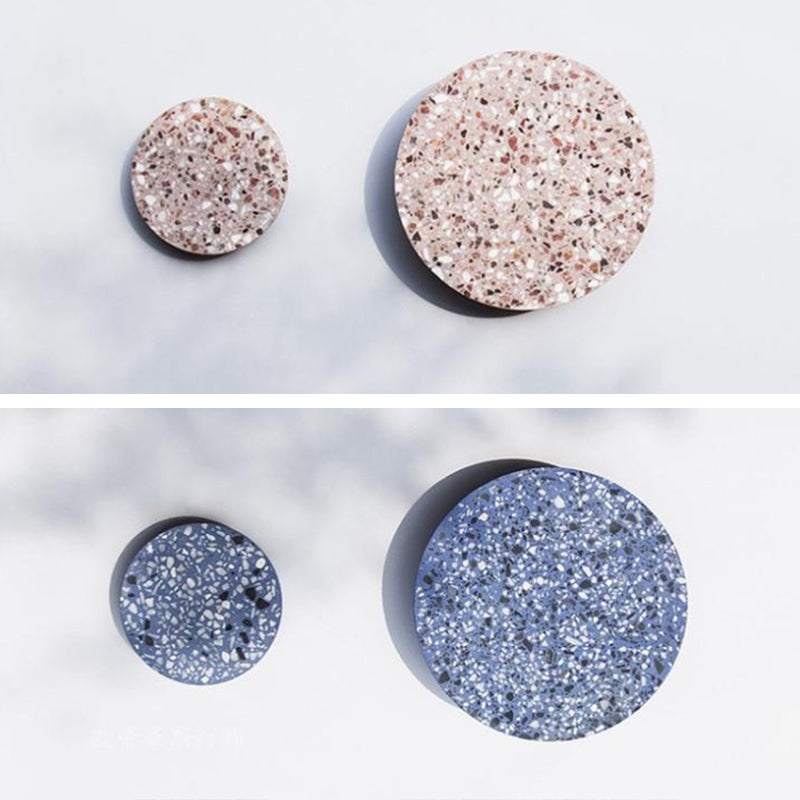 Nordic Style Marble Wall Light Geometry Round Led Wall Lamp with Stone Shade for Bedroom