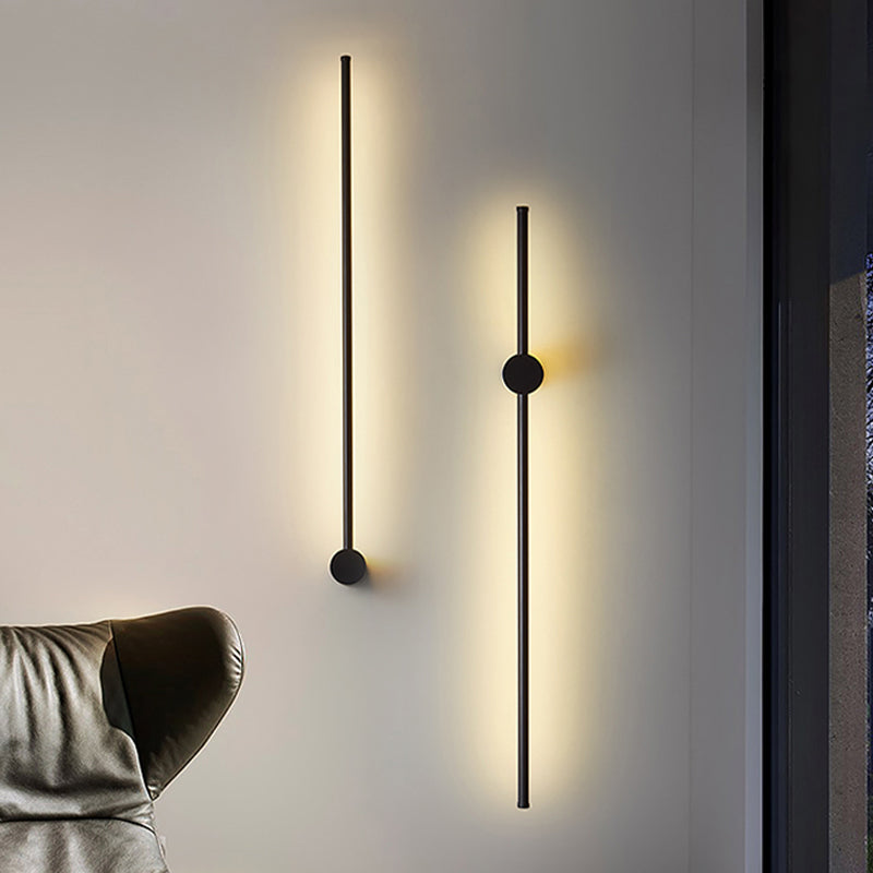 Minimalist Metal Wall Light Straight Rotatable 1 Light Wall Sconce for Bedroom