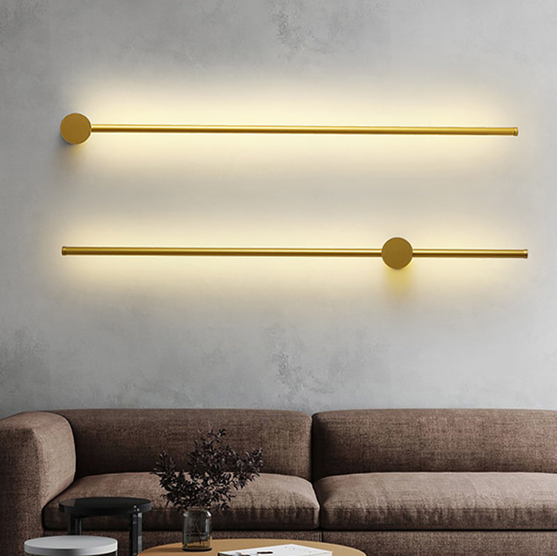 Minimalist Metal Wall Light Straight Rotatable 1 Light Wall Sconce for Bedroom