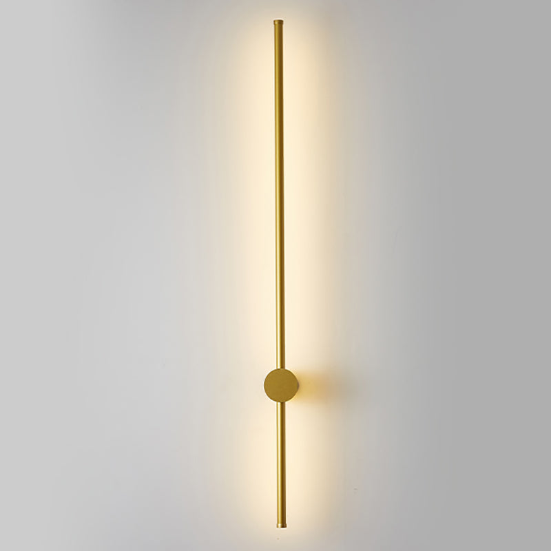 Minimalist Metal Wall Light Straight Rotatable 1 Light Wall Sconce for Bedroom