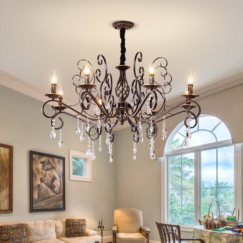 Traditional Unique Chandelier Lights Crystal Pendant Light Fixtures