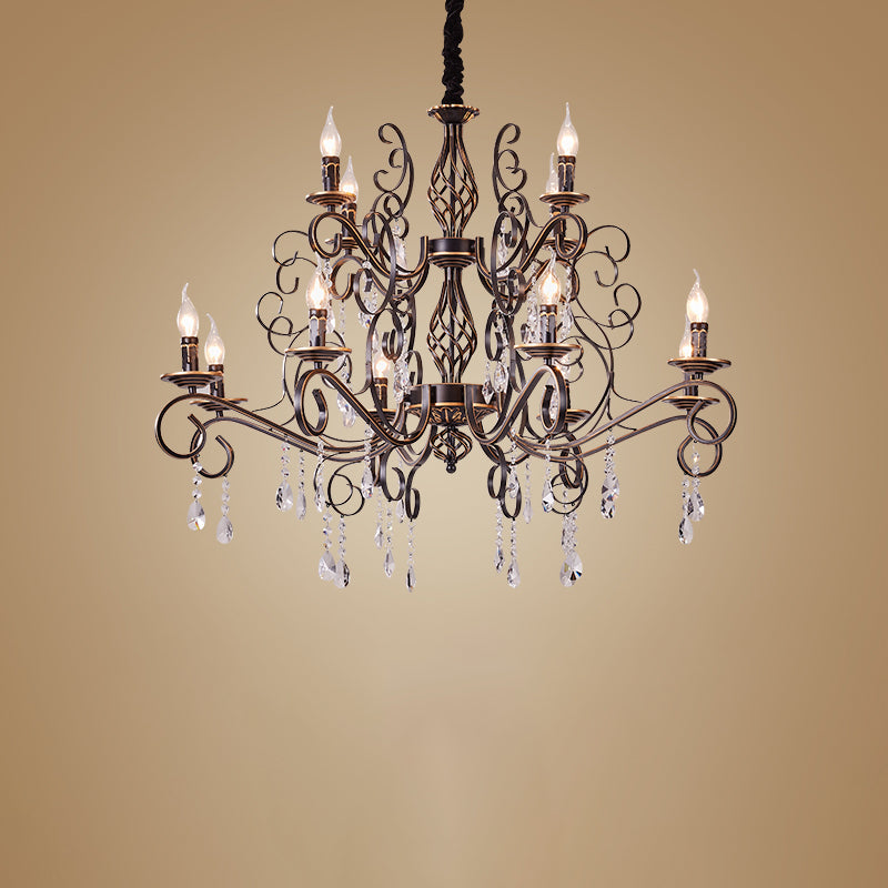 Traditional Unique Chandelier Lights Crystal Pendant Light Fixtures