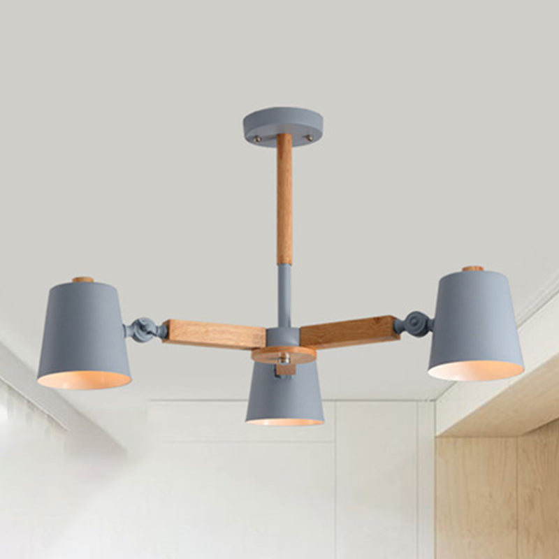 Bell Shape Pendant Chandeliers Modern Wood Hanging Pendant Lights