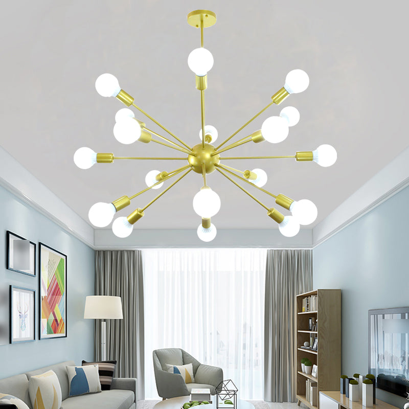 Radial Shape Chandelier Lights Industrial Style Metal Chandelier Pendant Lights