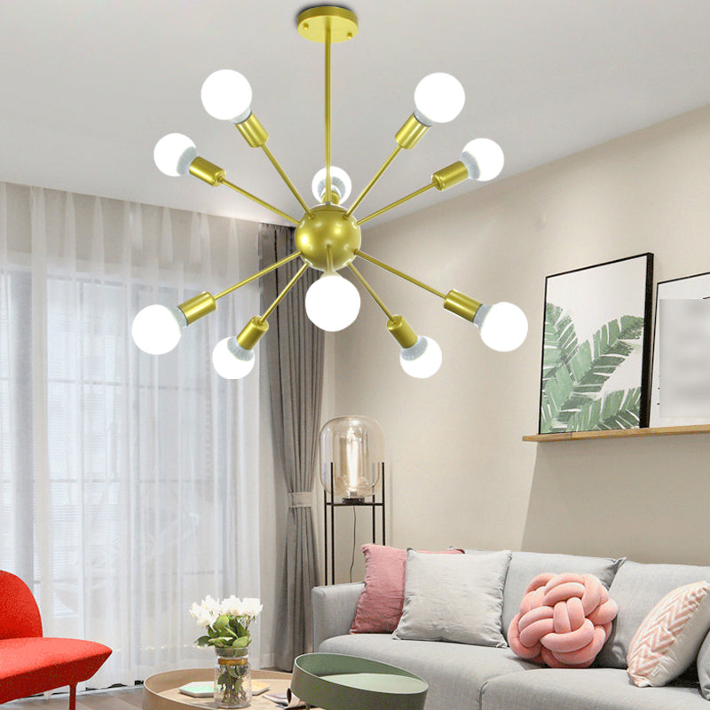Radial Shape Chandelier Lights Industrial Style Metal Chandelier Pendant Lights