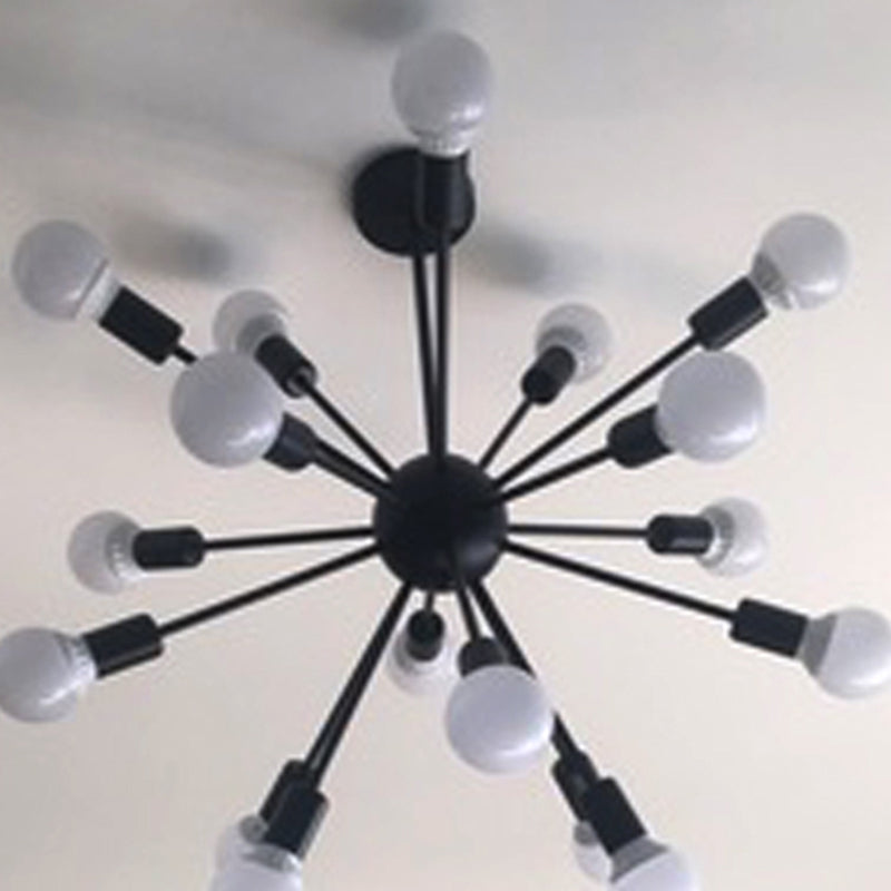 Radial Shape Chandelier Lights Industrial Style Metal Chandelier Pendant Lights