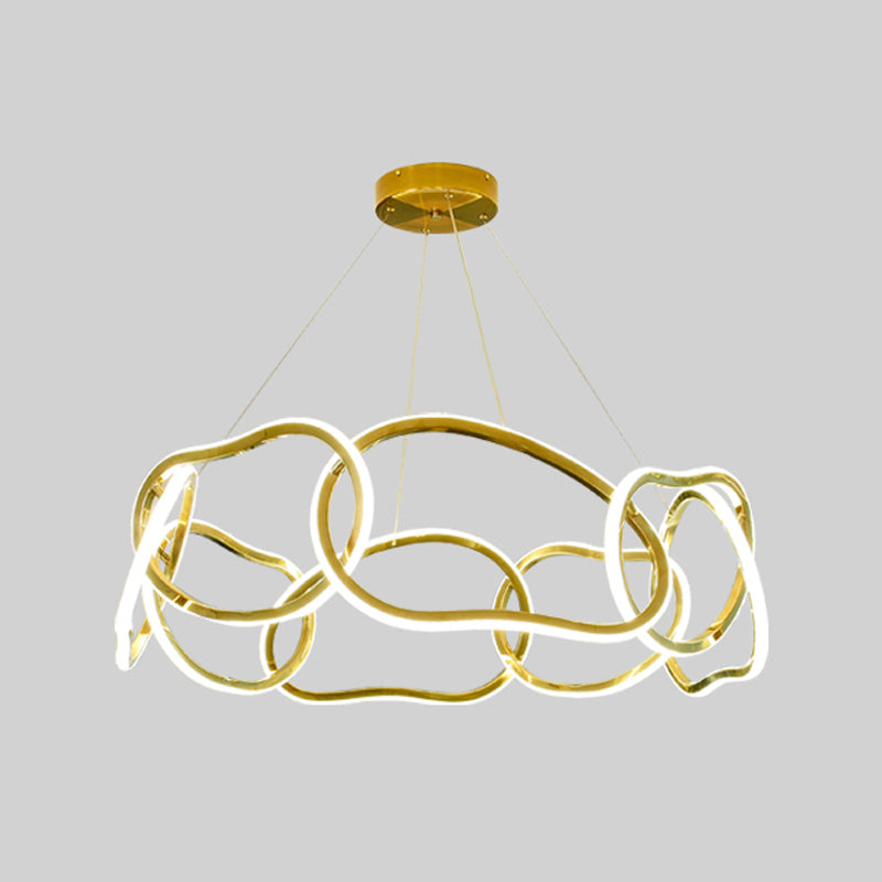 Nordic Circle Shape Chandelier Gold LED Chandelier Pendant for Dining Room