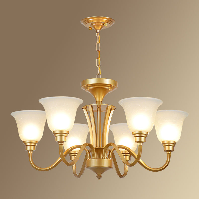 Modern Pendent Light Glass Chandeliers in Black and Gold for Dining Room