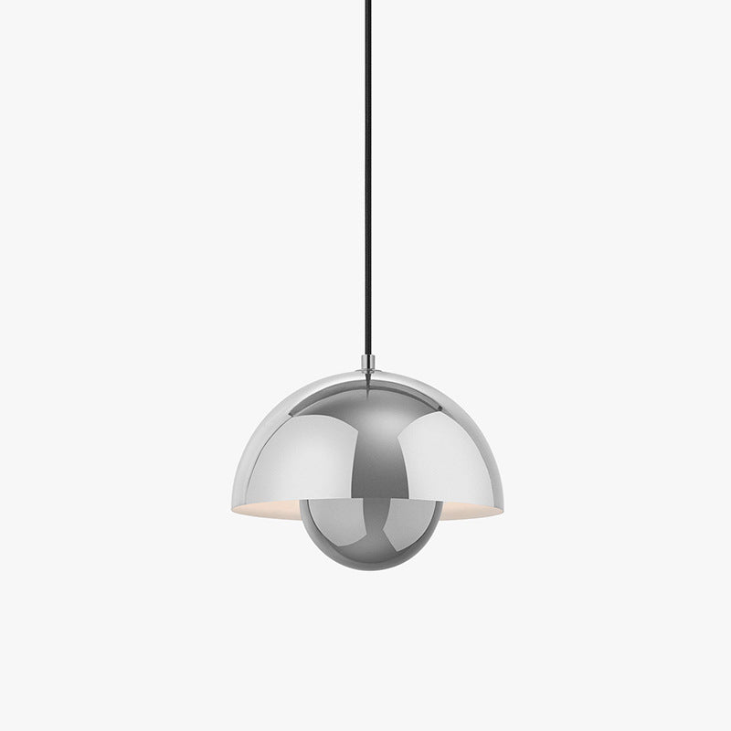 1-Light Hanging Light Fixture Macaron Style Pendant Lamp with Iron Shade for Living Room