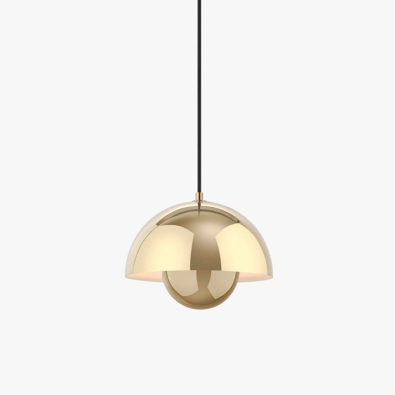1-Light Hanging Light Fixture Macaron Style Pendant Lamp with Iron Shade for Living Room