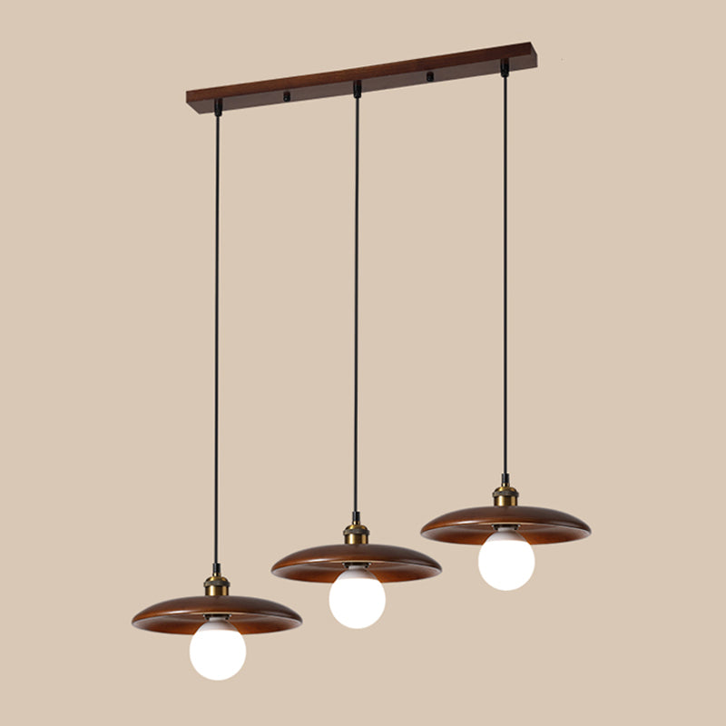 Modern Style Pot Cover Hanging Light Wood Hanging Lamp for Bedroom