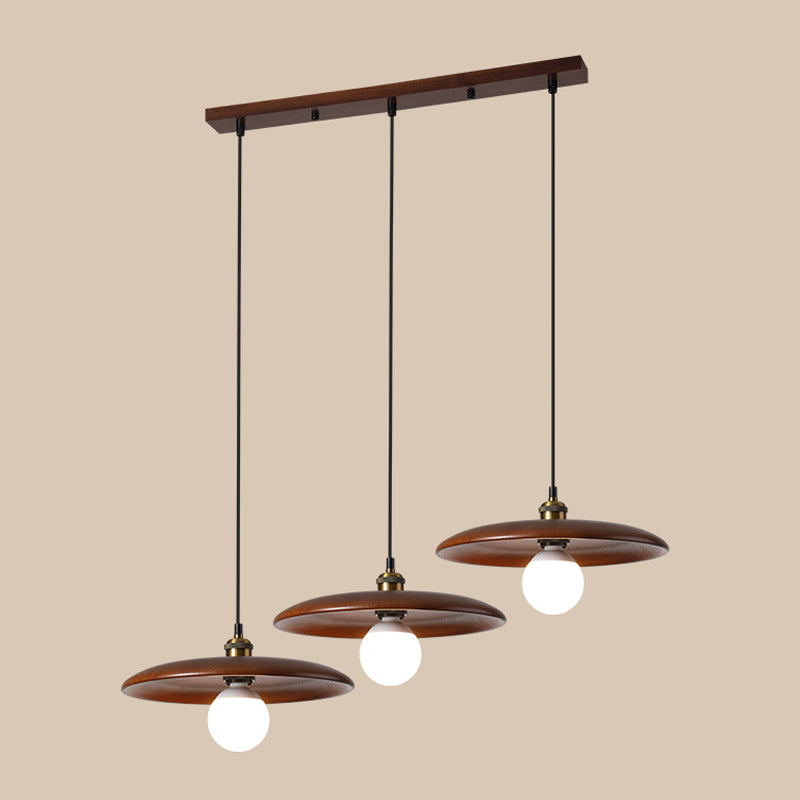 Modern Style Pot Cover Hanging Light Wood Hanging Lamp for Bedroom