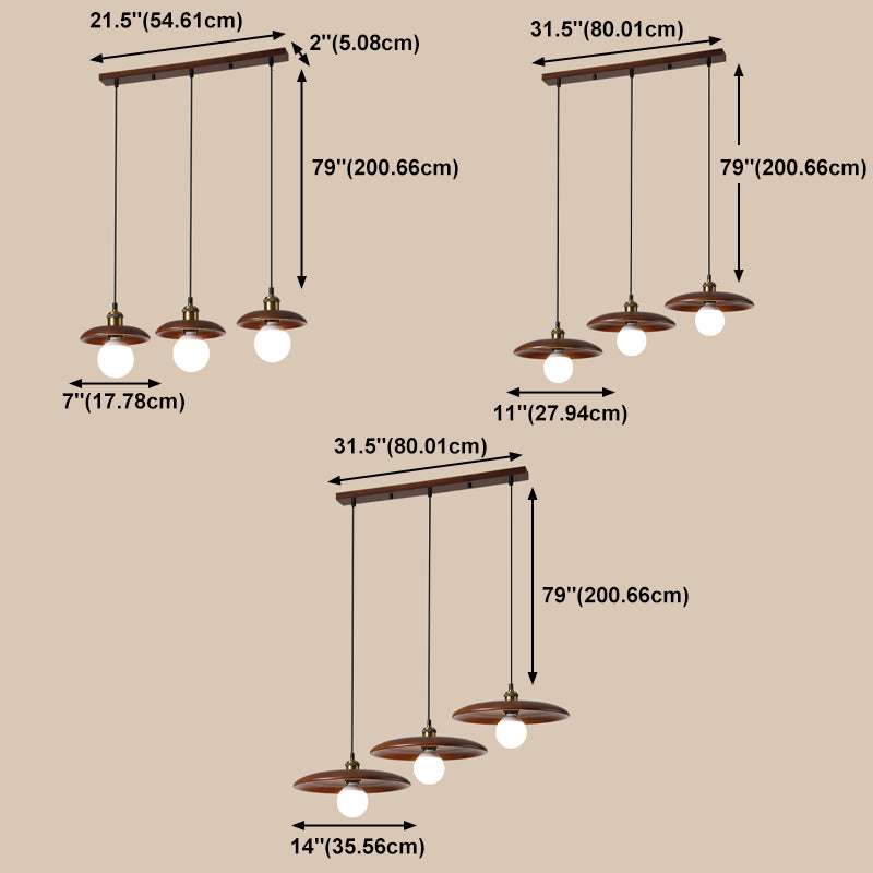 Modern Style Pot Cover Hanging Light Wood Hanging Lamp for Bedroom