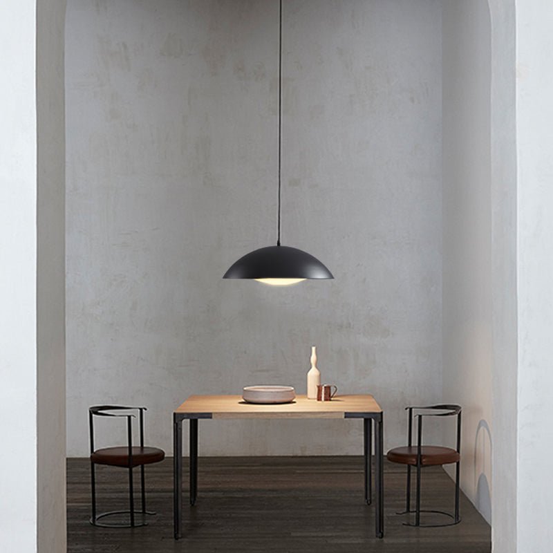 Nordic Dome Pendant Light Metal Single Light Hanging Pendant for Bedroom