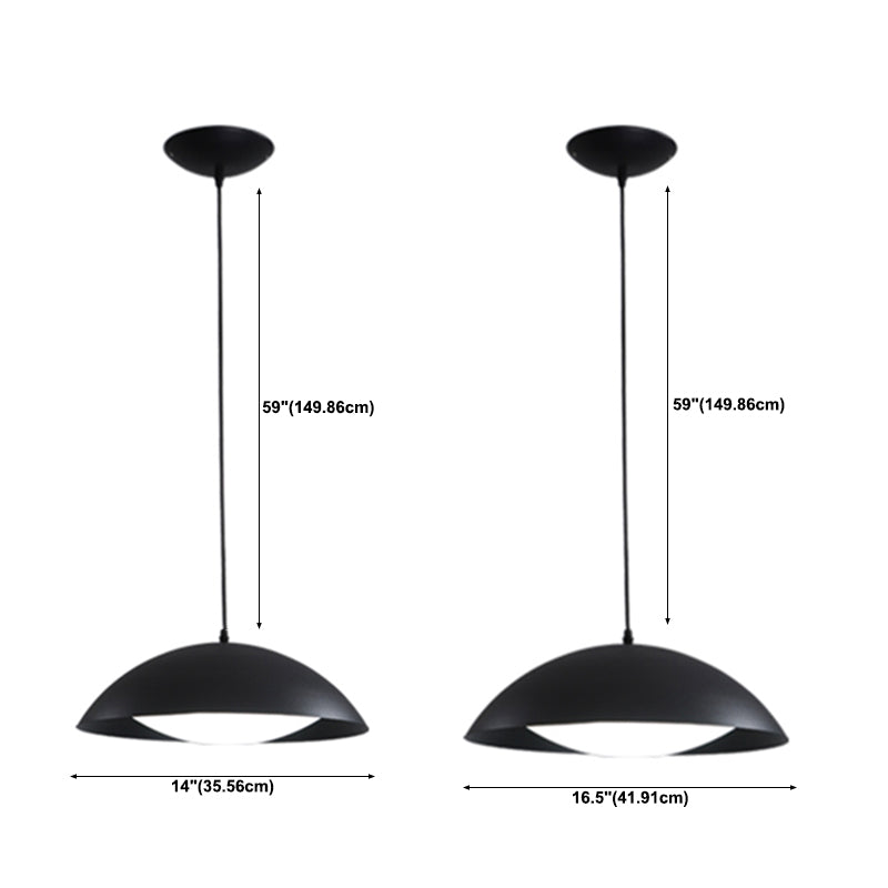 Nordic Dome Pendant Light Metal Single Light Hanging Pendant for Bedroom