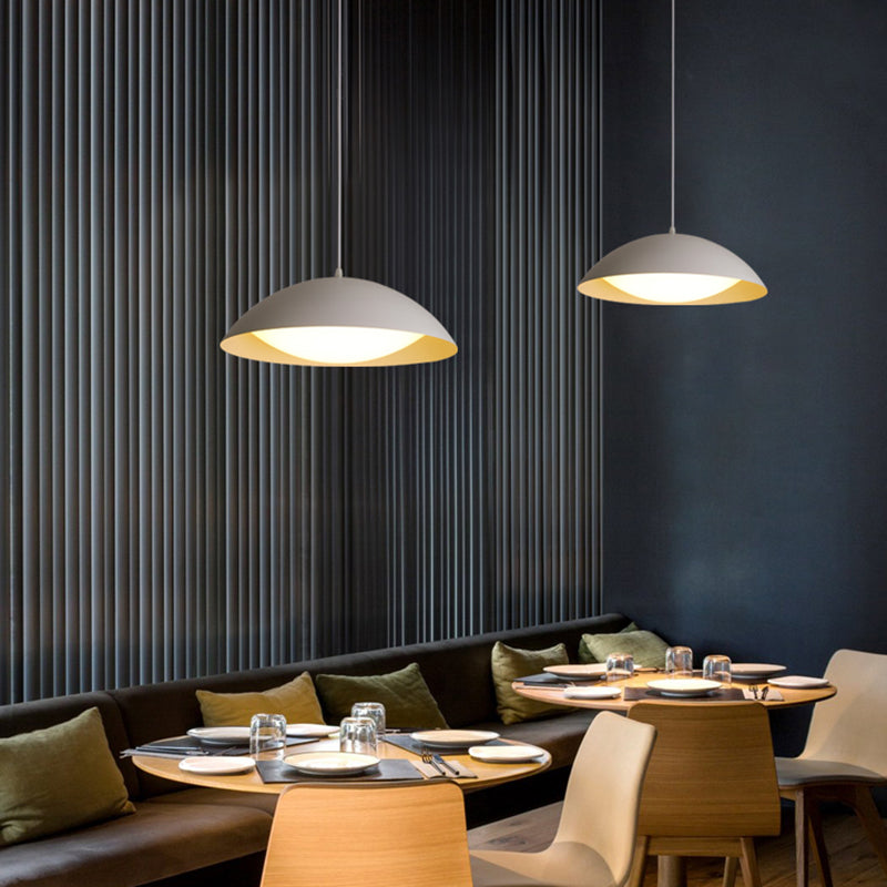 Nordic Dome Pendant Light Metal Single Light Hanging Pendant for Bedroom