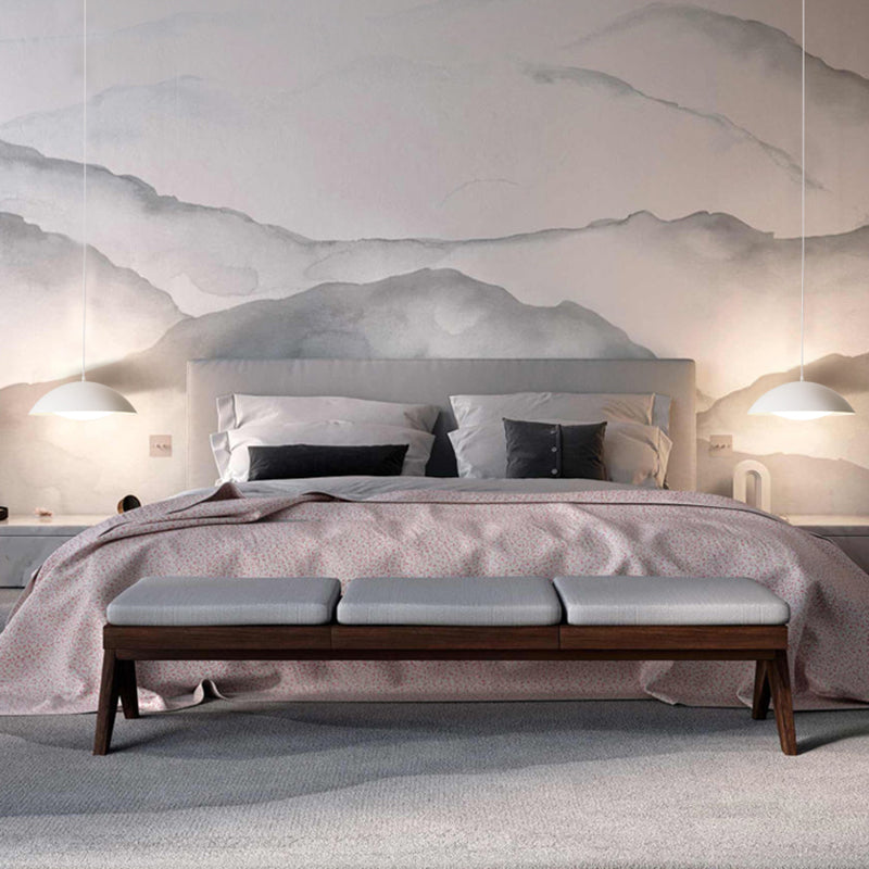 Nordic Dome Pendant Light Metal Single Light Hanging Pendant for Bedroom