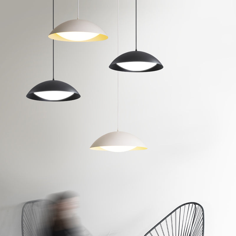 Nordic Dome Pendant Light Metal Single Light Hanging Pendant for Bedroom