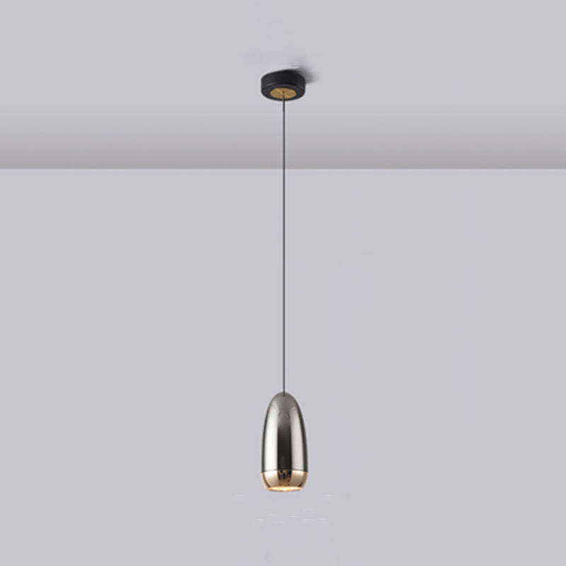 Nordic Geometric Pendant Light Aluminum Single Light Hanging Pendant for Bedroom
