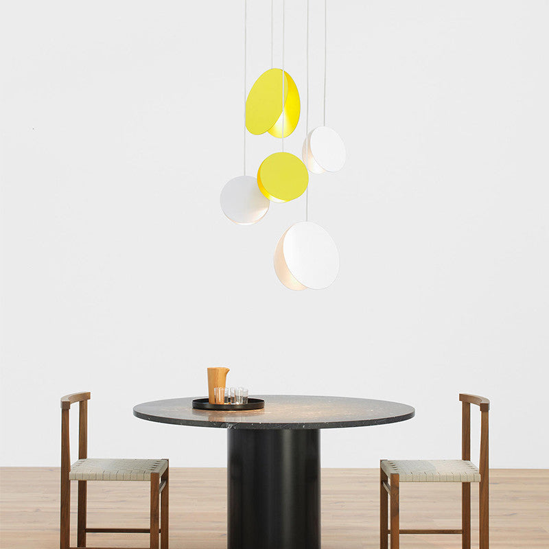 Contemporary Style Round Pendant Lamp Metal 1 Light Suspension Light