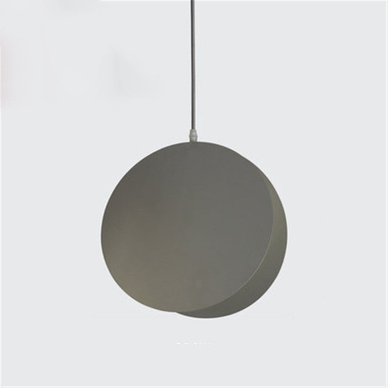 Contemporary Style Round Pendant Lamp Metal 1 Light Suspension Light