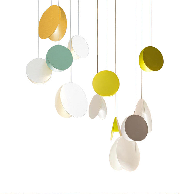 Contemporary Style Round Pendant Lamp Metal 1 Light Suspension Light