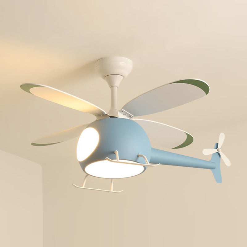 Multi Lights Fan Ceiling Lighting Modern Style Metal Flush Mount Lamps