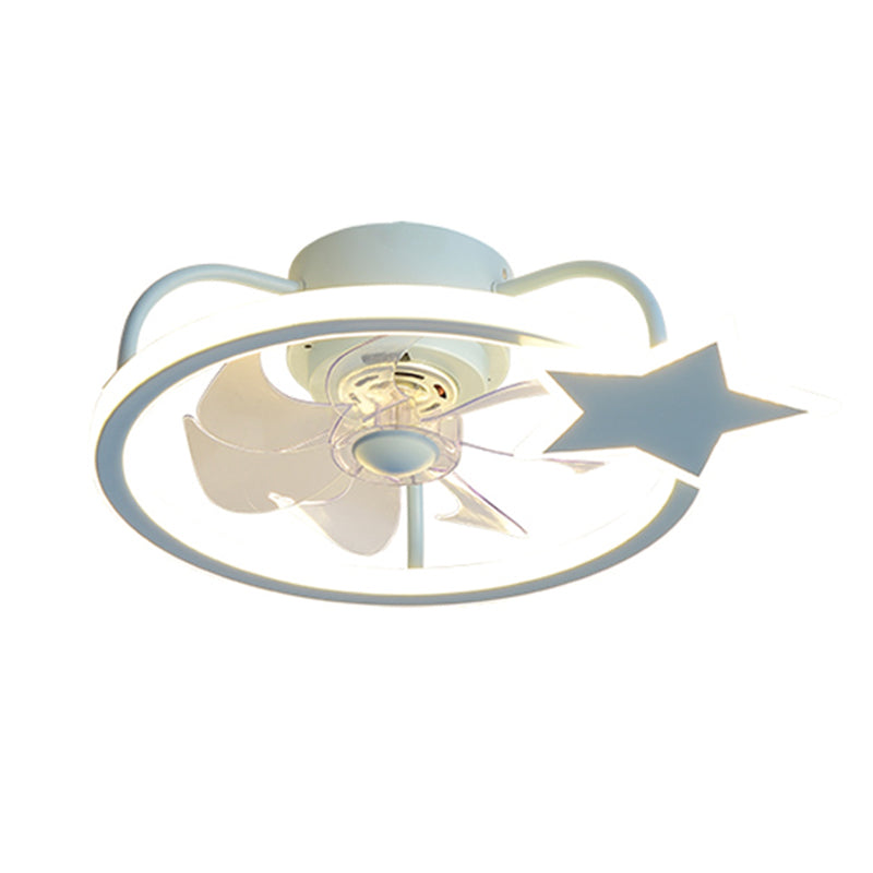 Metal Round Ceiling Lights Modern Style 1 Light Flush Mount Lamp