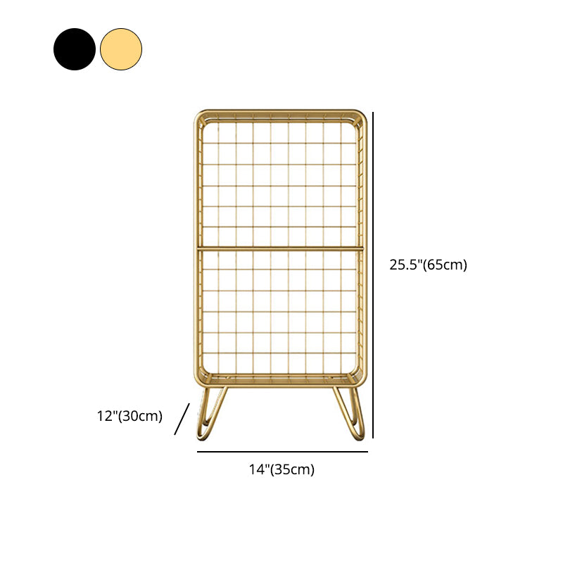 Modern Style Bookshelf Standard Vertical Closed Back Metal Bookcase